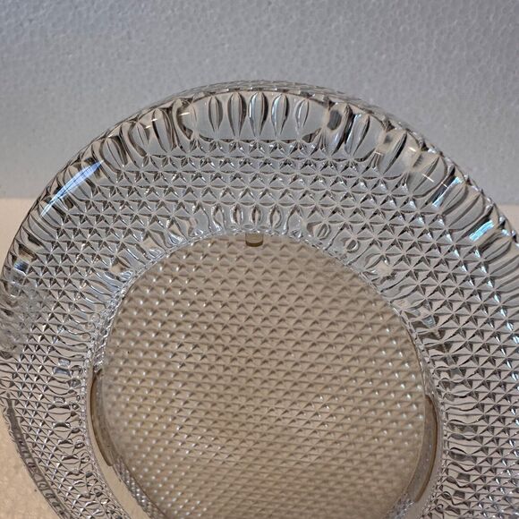 Clear Glass Oval Picture Frame Heavy Textured Self Standing Unmarked - Picture 2 of 8